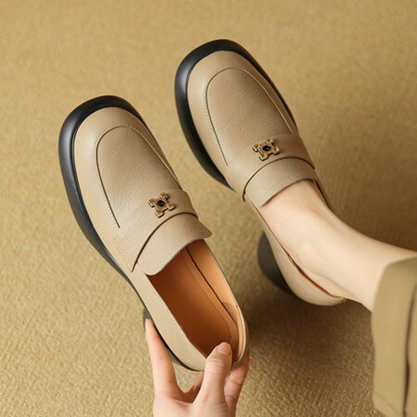 Elegant Handcrafted Genuine Leather Women's Shoes(Easn20181562)