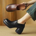 Handcrafted Luxury Leather Women's Shoes: Timeless Elegance(Easn20181563)