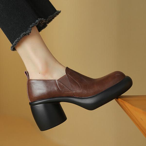 Handcrafted Luxury Leather Women's Shoes: Timeless Elegance(Easn20181563)