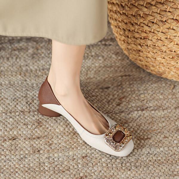 Exquisite Handmade Leather Women's Shoes: Luxury Craftsmanship & Elegance(Easn20181856)