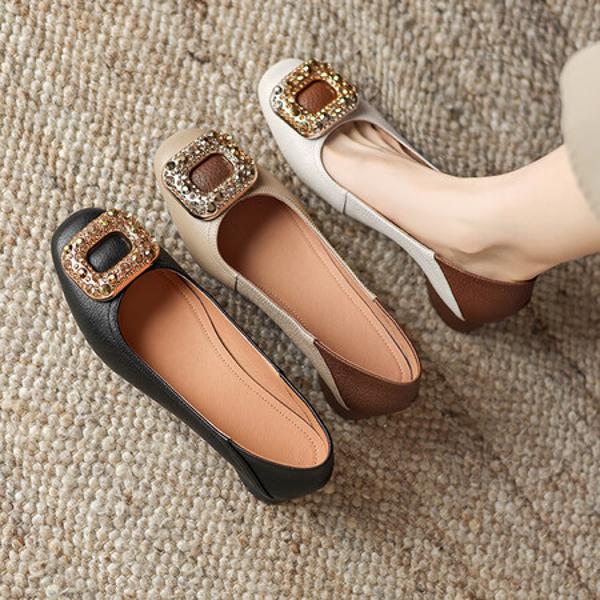 Exquisite Handmade Leather Women's Shoes: Luxury Craftsmanship & Elegance(Easn20181856)