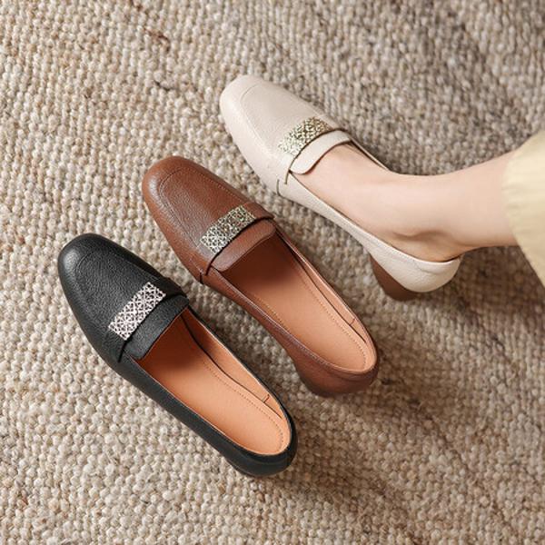 Elegant Handcrafted Leather Women's Shoes - Luxury Craftsmanship(Easn20181857)