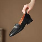 Elegant Handcrafted Leather Women's Shoes - Luxury Craftsmanship(Easn20181857)