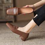 Elegant Handcrafted Leather Women's Shoes - Luxury Craftsmanship(Easn20181857)