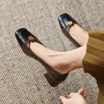 Exquisite Handcrafted Genuine Leather Women's Shoes: Timeless Elegance and Luxury(Easn20181839)