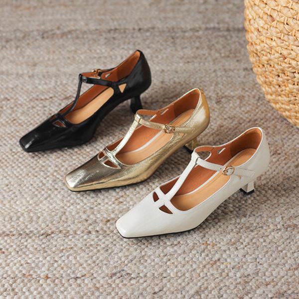 Handcrafted Genuine Leather Women's Shoes: Exquisite Quality & Timeless Elegance(Easn20181869)