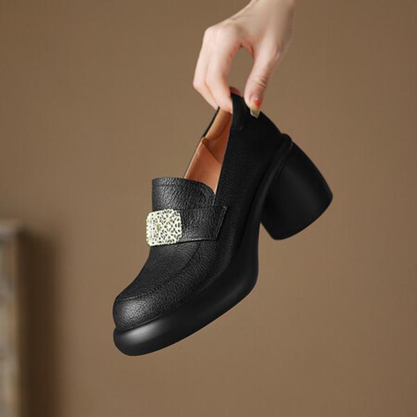 Elegance in Every Step: Handcrafted Luxury Leather Women’s Shoes(Easn20181835)