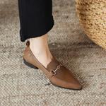 Timeless Elegance: Handcrafted Genuine Leather Women's Shoes(Easn20181830)