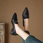 Timeless Elegance: Handcrafted Genuine Leather Women's Shoes(Easn20181830)