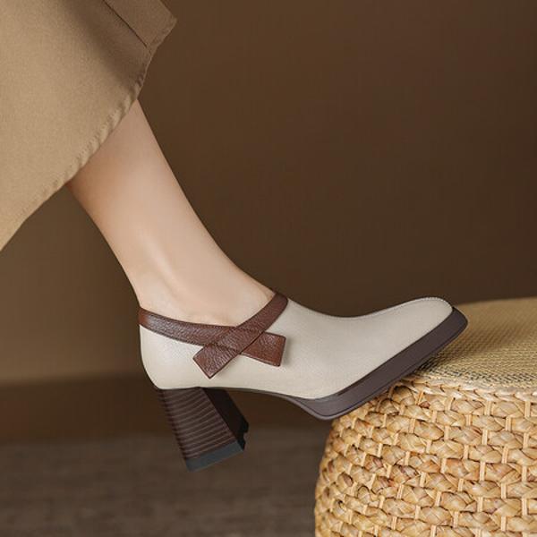 Exquisite Handcrafted Leather Women's Shoes: Elevate Your Elegance(Easn20181871)