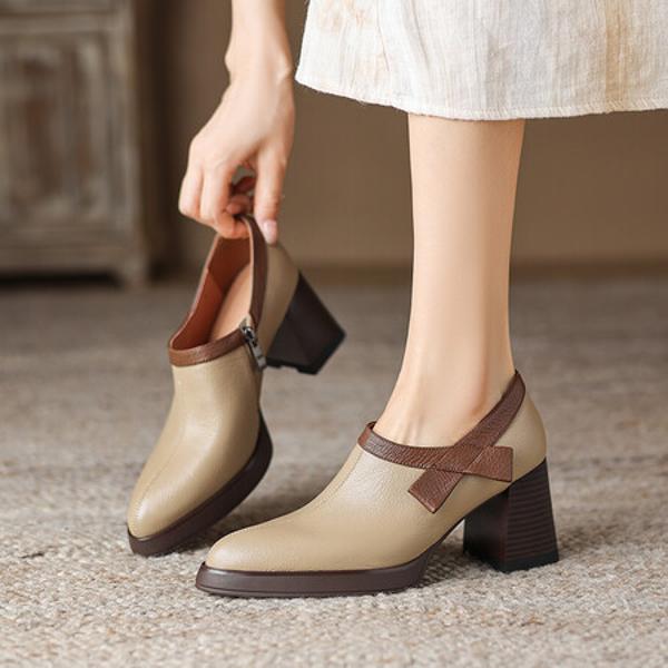 Exquisite Handcrafted Leather Women's Shoes: Elevate Your Elegance(Easn20181871)