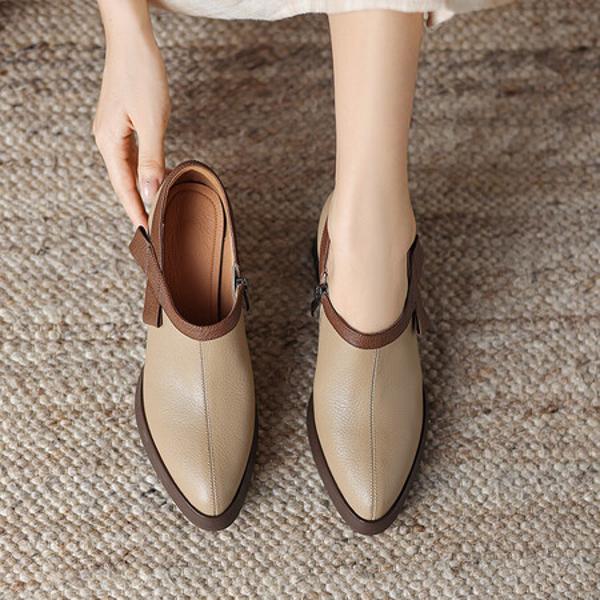 Exquisite Handcrafted Leather Women's Shoes: Elevate Your Elegance(Easn20181871)