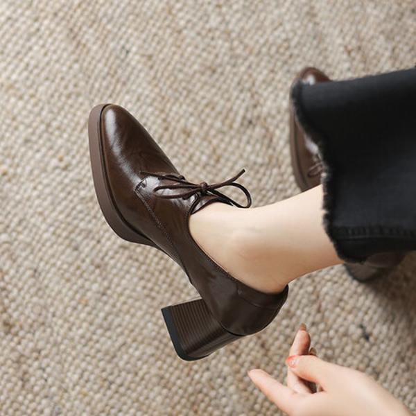 Elegant Handmade Leather Women's Shoes - Luxury Craftsmanship(Easn20181860)