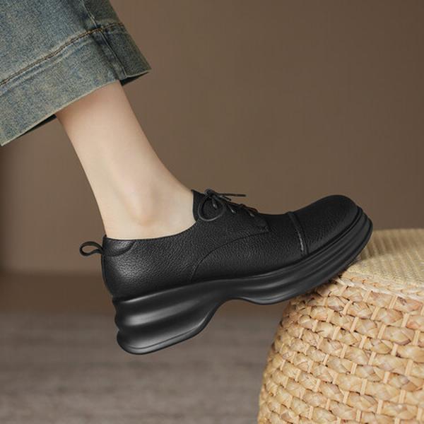 Handcrafted Genuine Leather Women's Shoes: Luxurious Elegance in Every Stitch(Easn20181885)