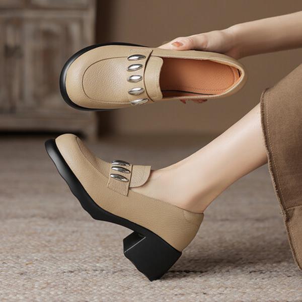 Handcrafted Luxury Leather Women's Shoes, Exquisite Craftsmanship(Easn20181889)