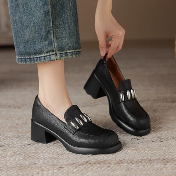 Handcrafted Luxury Leather Women's Shoes, Exquisite Craftsmanship(Easn20181889)