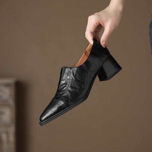 Exquisite Handcrafted Leather Women's Shoes: Luxury, Elegance, Quality(Easn20181882)