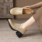 Handcrafted Leather Women's Shoes - Luxurious Elegance and Quality Craftsmanship(Easn20181890)