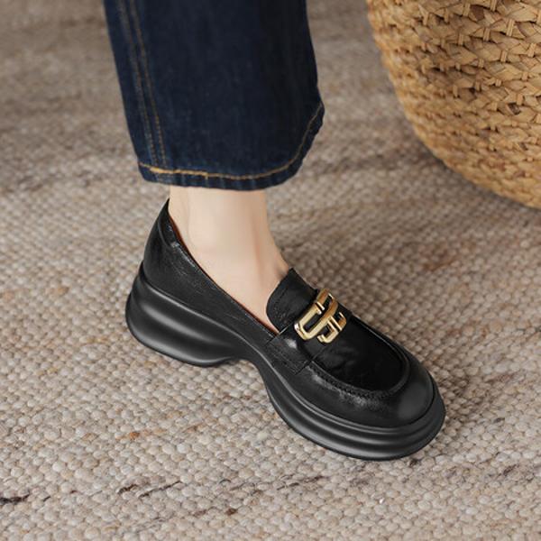 Handcrafted Genuine Leather Women's Shoes - Elegant Luxury Quality(Easn20181886)