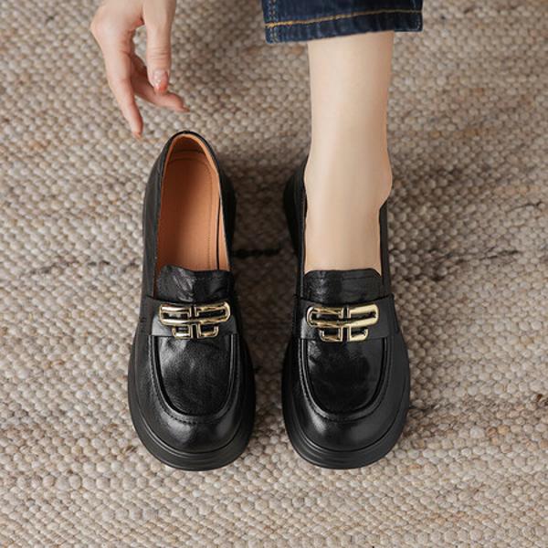Handcrafted Genuine Leather Women's Shoes - Elegant Luxury Quality(Easn20181886)