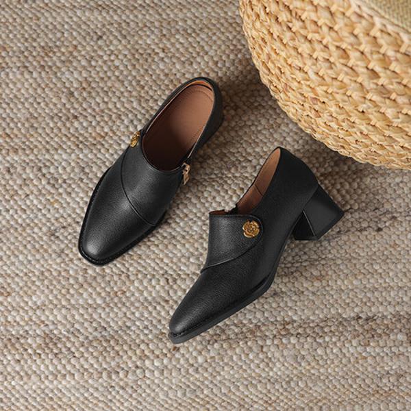 Handcrafted Luxury Leather Women's Shoes: Elegance in Every Stitch(Easn20181893)