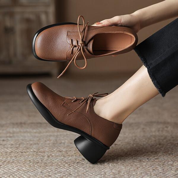 Elevate Elegance: Handcrafted Genuine Leather Women's Shoes(Easn20181909)