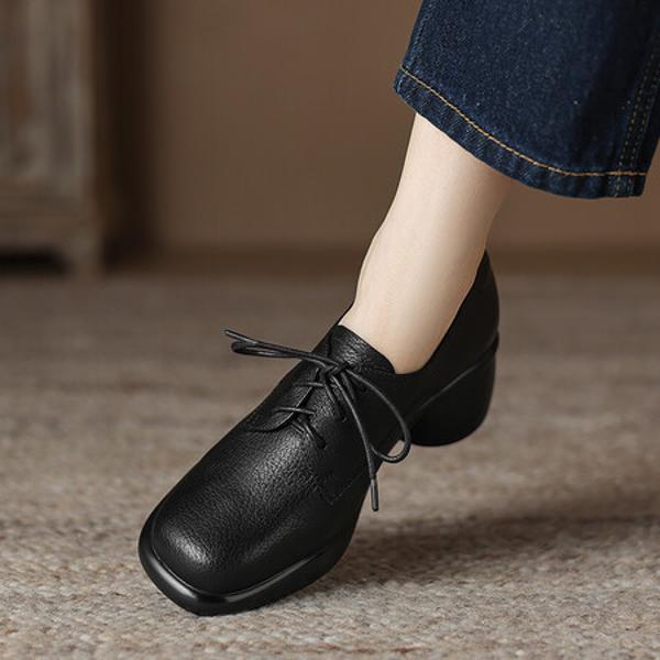 Elevate Elegance: Handcrafted Genuine Leather Women's Shoes(Easn20181909)