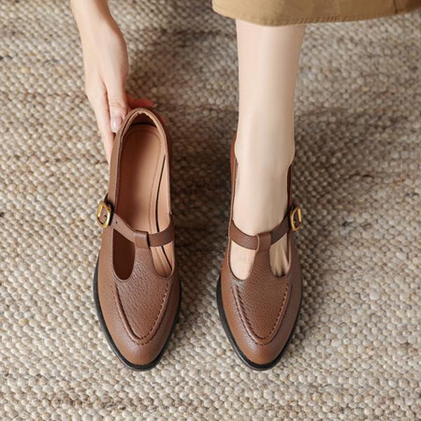 Handcrafted Leather Women's Shoes: Elegance Redefined(Easn20181898)