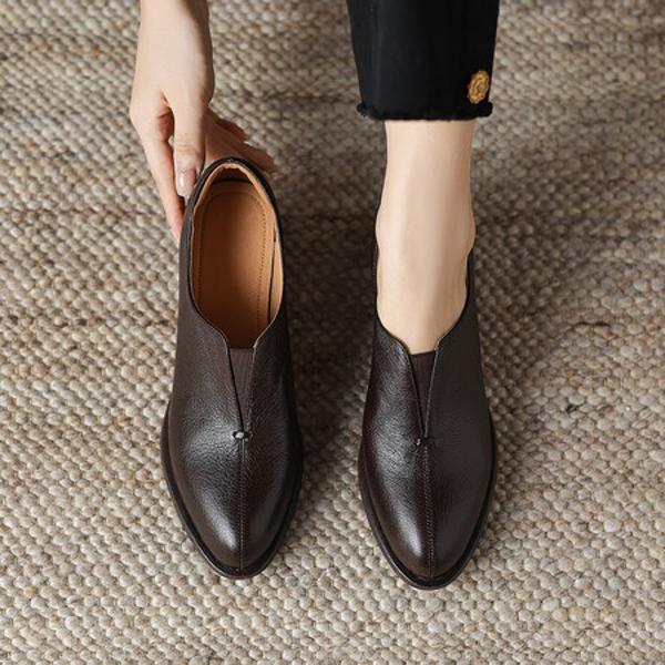 Exquisite Handcrafted Leather Women's Shoes: Elevate Elegance and Luxury(Easn20181900)