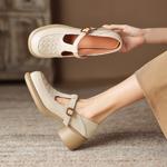 Handcrafted Genuine Leather Women's Shoes: Timeless Elegance and Luxury Quality(Easn20181919)