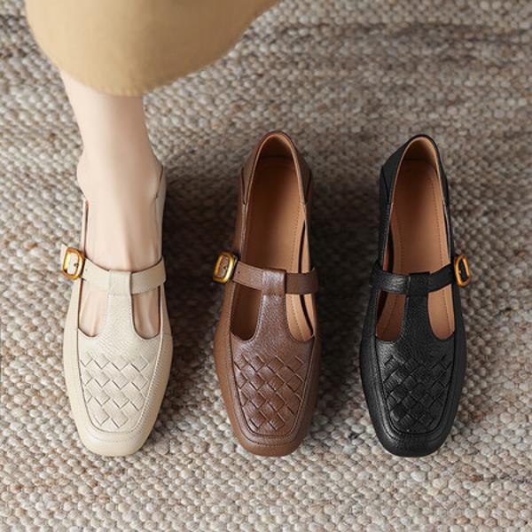 Crafted Luxury: Elegant Handmade Leather Women's Shoes(Easn20181915)