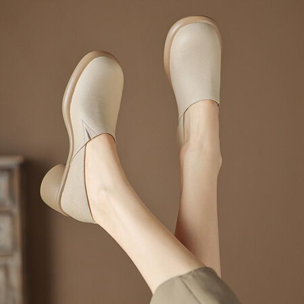 Elegant Luxury Handmade Genuine Leather Women's Footwear(Easn20181923)