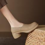 Elegant Luxury Handmade Genuine Leather Women's Footwear(Easn20181923)