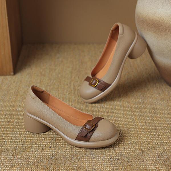 Elegant Handcrafted Luxury Leather Women's Shoes - Artisanal Quality and Craftsmanship(Easn20181926)