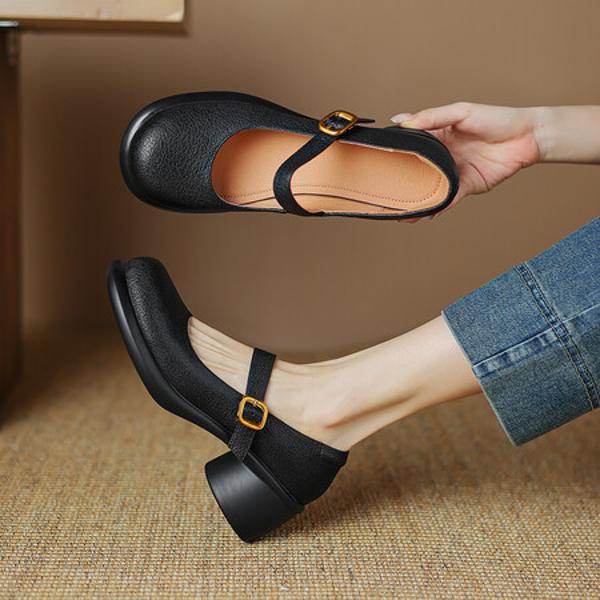 Elegant Handcrafted Leather Women's Shoes - Luxury Quality(Easn20181927)