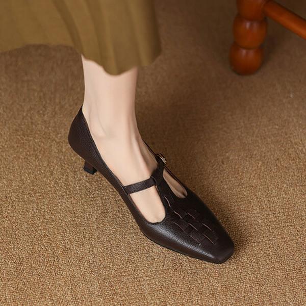 Elegantly Crafted Handmade Genuine Leather Women's Shoes(Easn20181952)