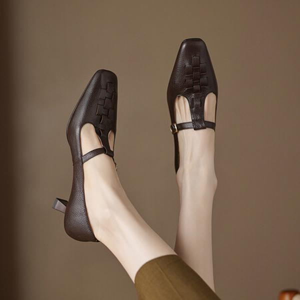 Elegantly Crafted Handmade Genuine Leather Women's Shoes(Easn20181952)