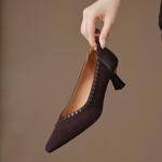 Exquisite Handcrafted Leather Women's Shoes: Luxury Meets Elegance(Easn20181966)