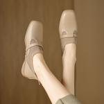 Elegant Handmade Genuine Leather Women's Shoes(Easn20182059)