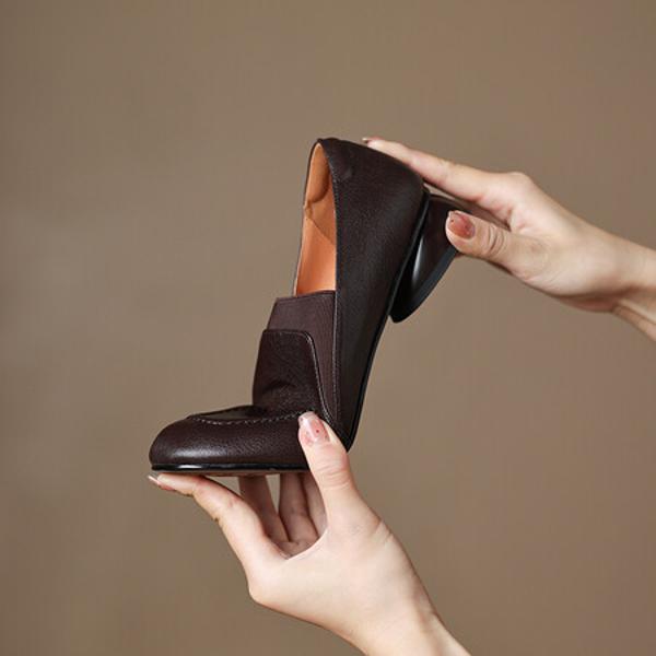 Exquisite Handcrafted Leather Women’s Shoes: Luxury Elegance(Easn20182079)