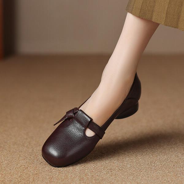 Elegant Handcrafted Leather Women's Shoes of Luxury Quality(Easn20182078)