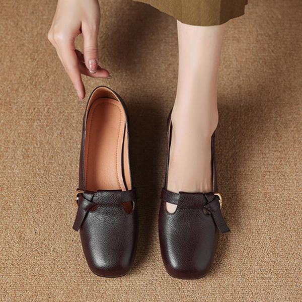 Elegant Handcrafted Leather Women's Shoes of Luxury Quality(Easn20182078)