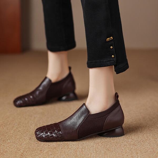 Handcrafted Luxurious Leather Women's Shoes(Easn20182076)