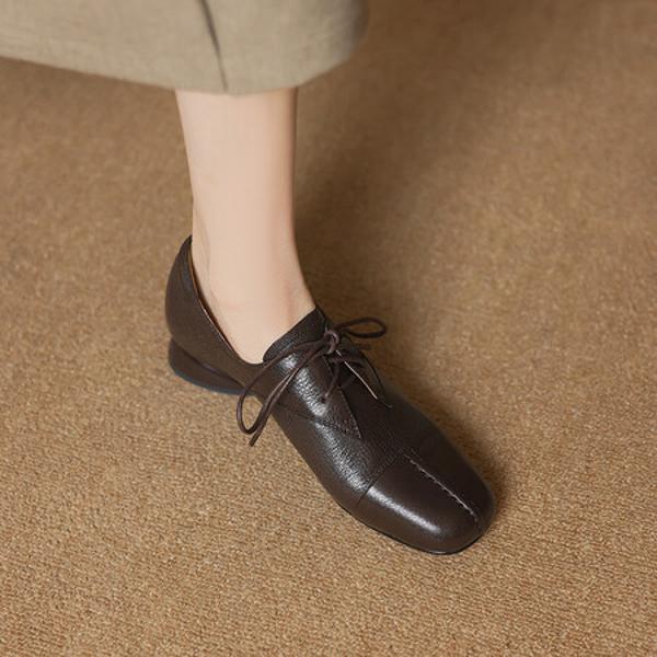 Luxurious Handcrafted Genuine Leather Women's Shoes: Elegant Craftsmanship(Easn20182123)