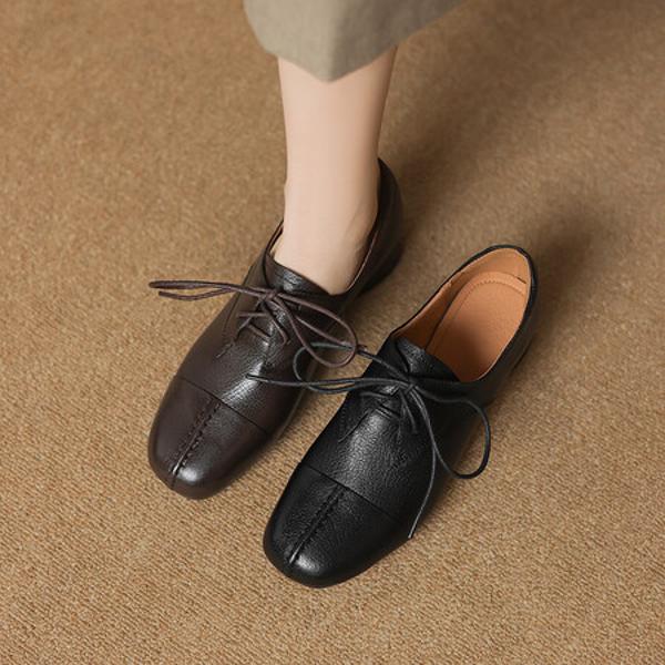 Luxurious Handcrafted Genuine Leather Women's Shoes: Elegant Craftsmanship(Easn20182123)