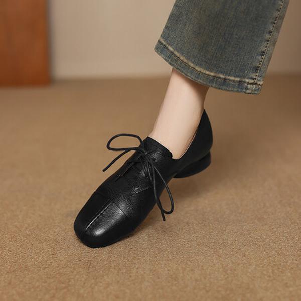 Luxurious Handcrafted Genuine Leather Women's Shoes: Elegant Craftsmanship(Easn20182123)