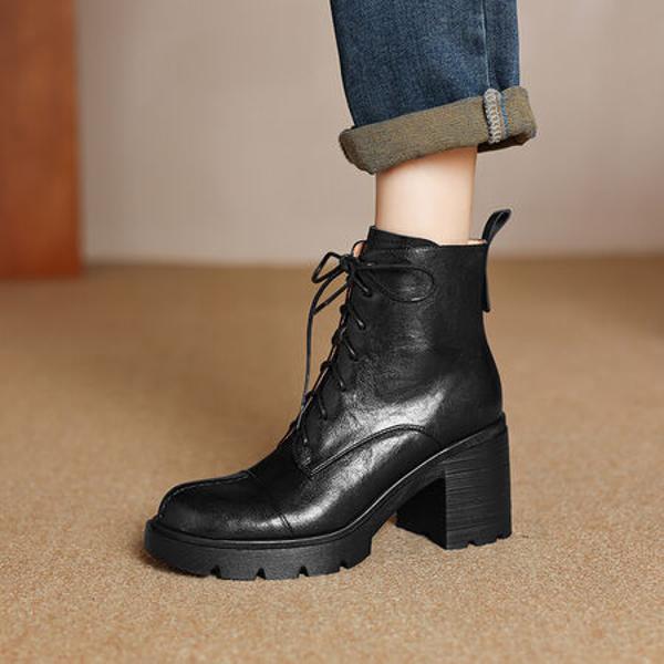 Handcrafted Luxury Leather Women's Shoes for Elegant Style(Easn20182260)