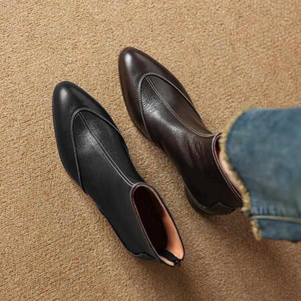 Elegant Handmade Genuine Leather Women's Shoes - Luxury Craftsmanship(Easn20182265)