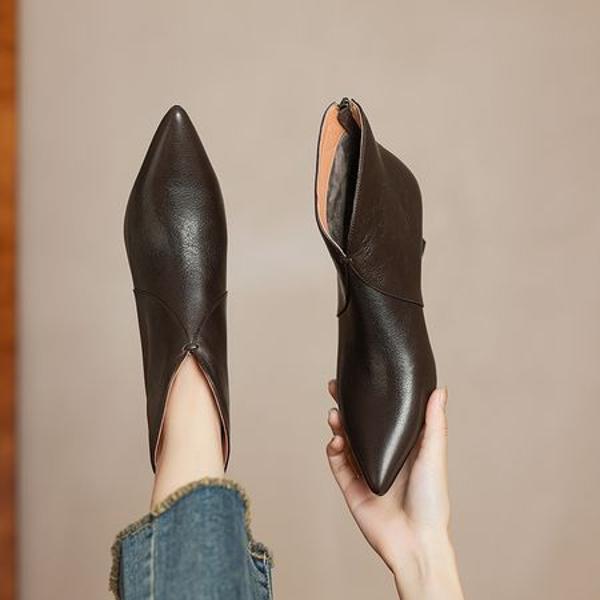 Handcrafted Luxury Leather Women's Shoes: Elegance in Every Stitch(Easn20182279)