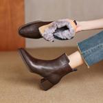 Crafted Luxury: Handcrafted Genuine Leather Women's Shoes(Easn20182288)